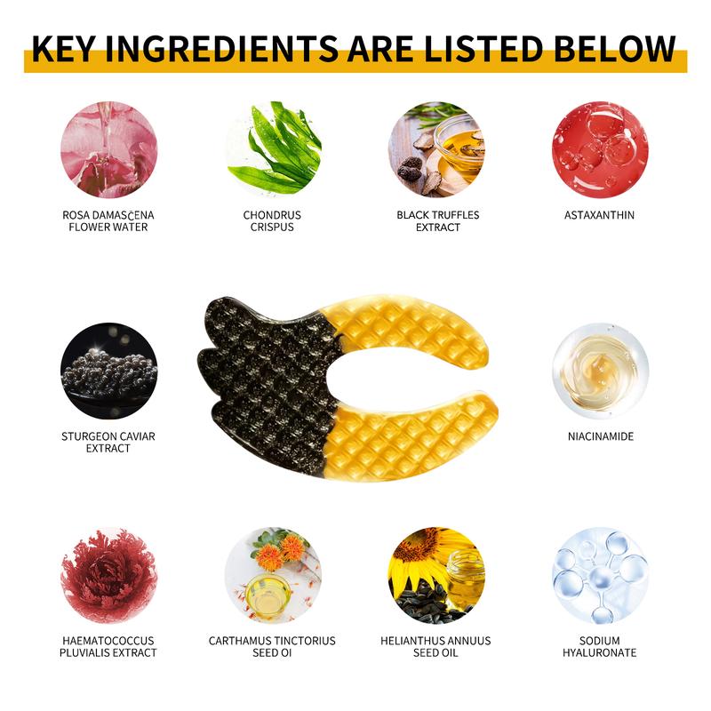 Castor Oil & Collagen Full-Coverage Eye Mask – Targets Under-Eye Bags, Fine Lines, and Dark Circles