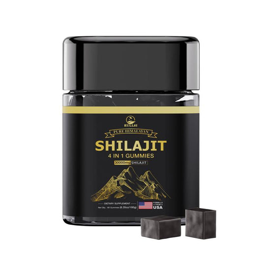 4 IN 1 Pure Himalaya Shilajit Gummies,with Ashwagandha、Turmeric、Choline&other herbs