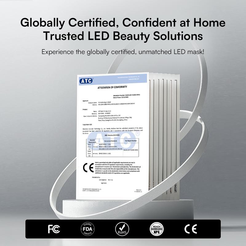 GLOW Wireless LED Face Mask,Portable and Rechargeable