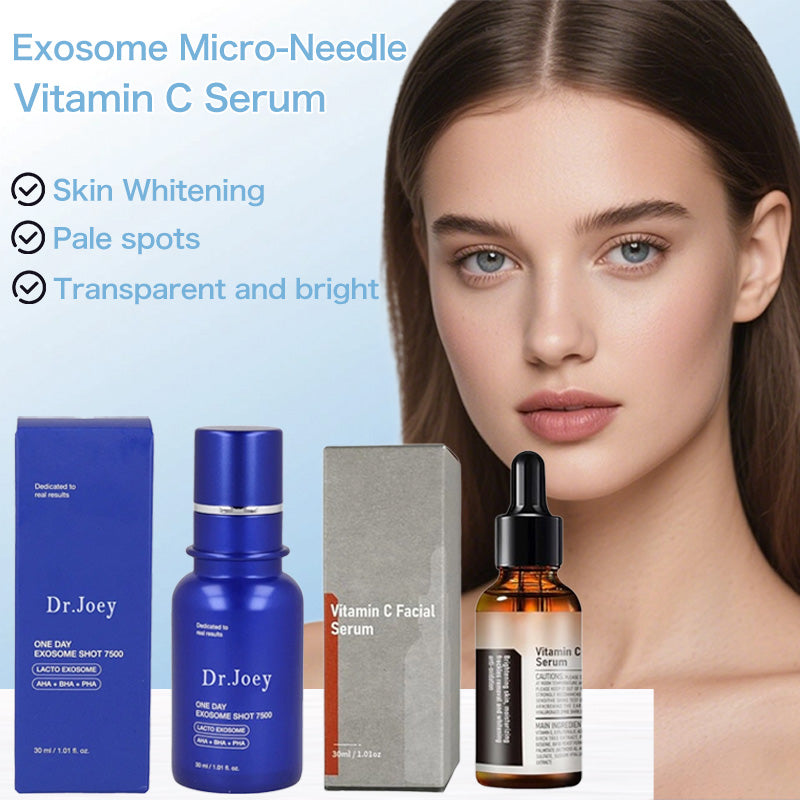 Ultimate Dark Spot Removal Duo: Exosome Micro-Needle + Vitamin C Serum
