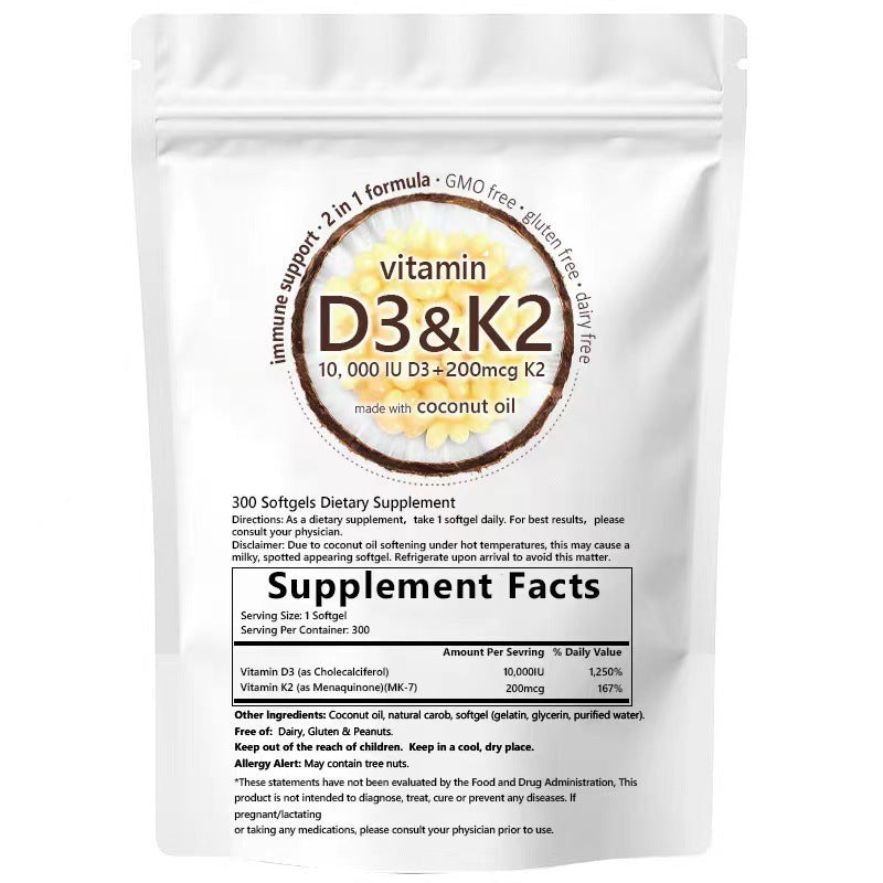 Vitamin D3 & K2 Softgels - Immune System Modulation