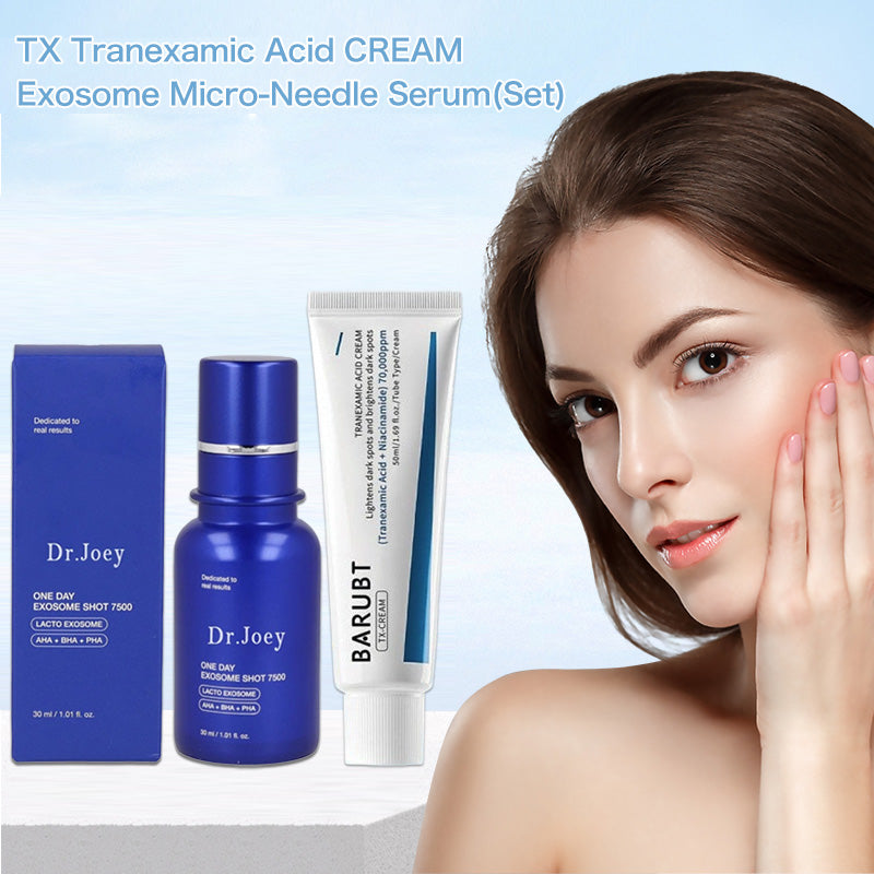Vitiligo Treatment Set – TX Tranexamic Acid Cream + Exosome Micro-Needle Serum