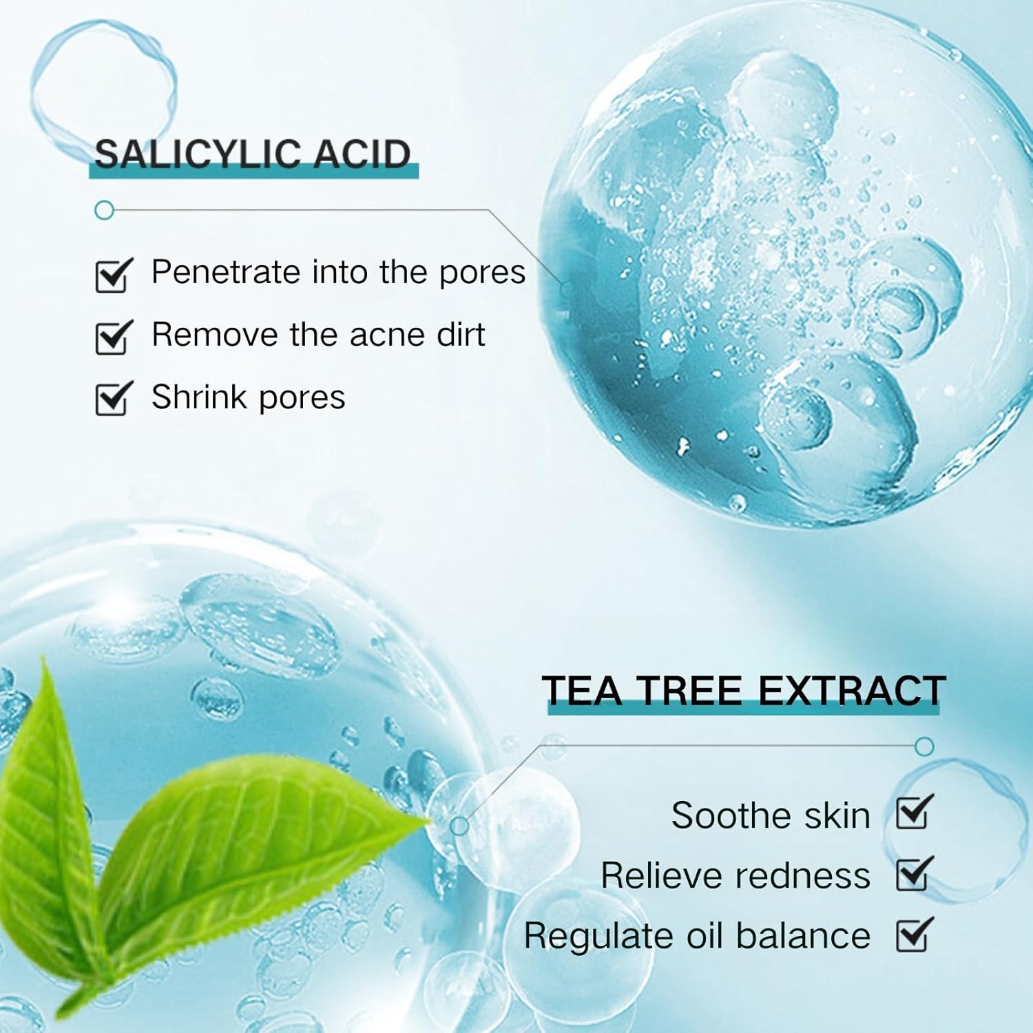 Tea Tree Salicylic Acid Oil Control Acne Removal Set-Prevent Rebound